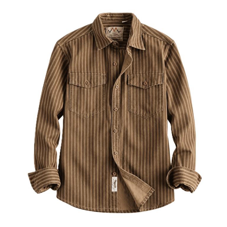 Chemise western femme coton rayée vintage (1)