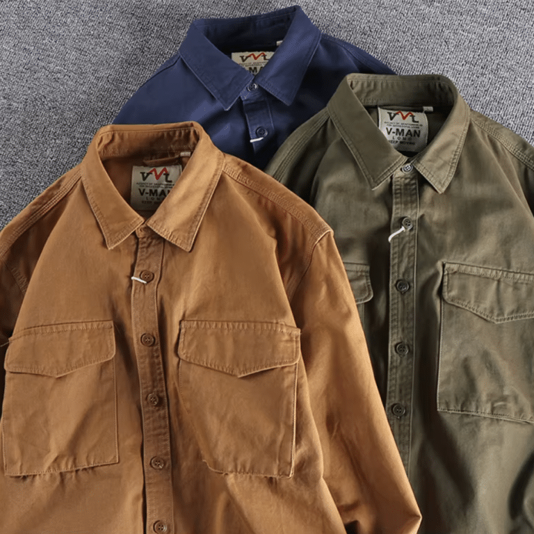Chemise western homme coton épais workwear (5)