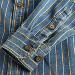 Chemise western homme coton rayée denim vintage (11)