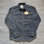 Chemise western homme coton rayée denim vintage (5)