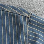Chemise western homme coton rayée denim vintage (8)