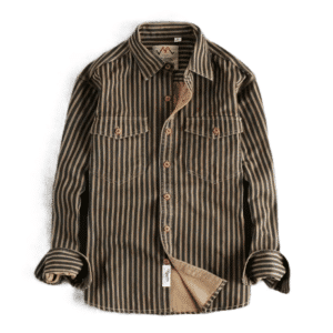 Chemise western homme coton rayée vintage