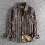 Chemise western homme coton rayée vintage (7)