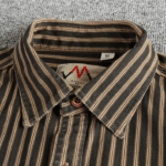 Chemise western homme coton rayée vintage (9)