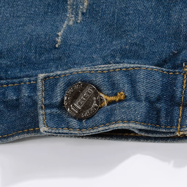Gilet en jean sans manche motif drapeau Américain (4)