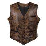 Gilet sans manche effet cuir patiné Cow-boy (2)