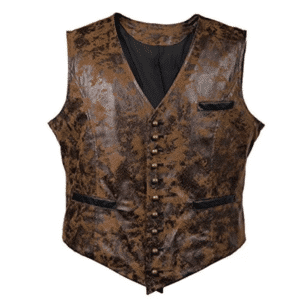 Gilet sans manche effet cuir patiné Cow-boy