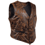 Gilet sans manche effet cuir patiné Cow-boy (3)