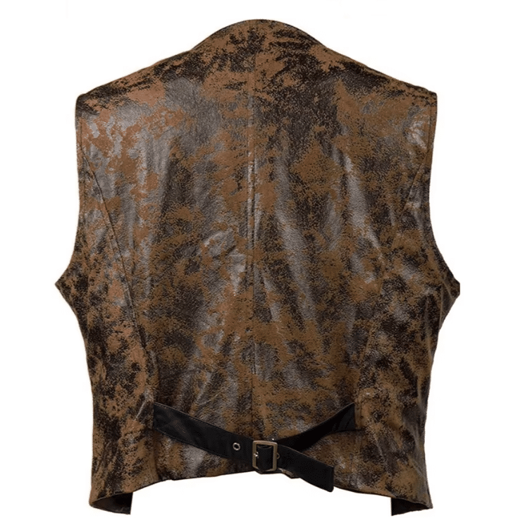 Gilet sans manche effet cuir patiné Cow-boy (4)