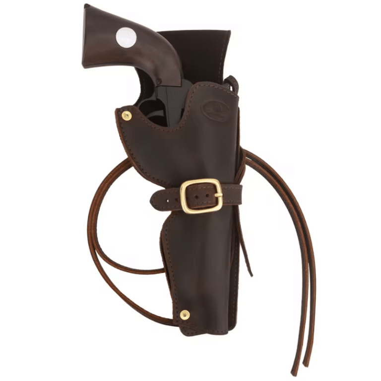 Holster cuir buffle ceinturé style cowboy (1)