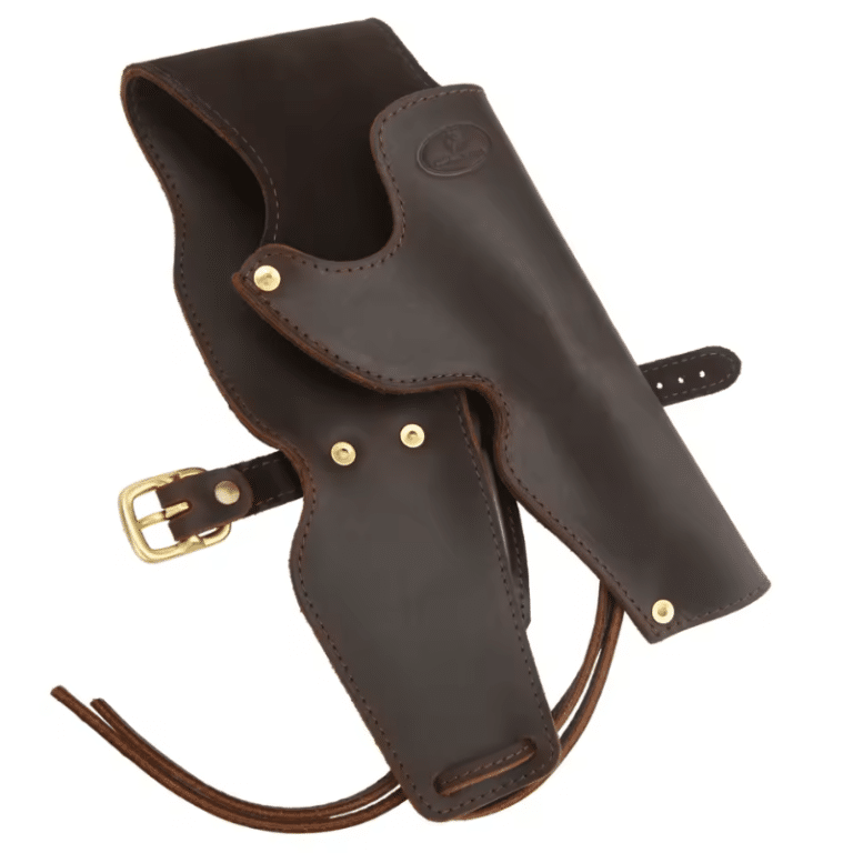 Holster cuir buffle ceinturé style cowboy (3)