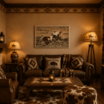 Impression murale duo de chevaux esprit ranch du Wyoming (1)