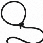 Lasso cowboy décoratif noir en corde de coton 5 m