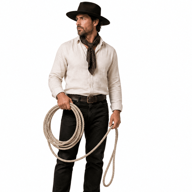 Lasso cowboy en corde naturelle torsadée 20 mm (1)