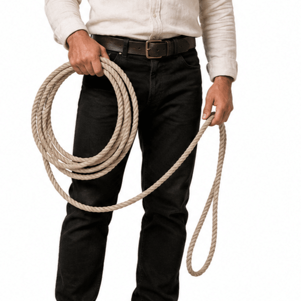 Lasso cowboy en corde naturelle torsadée 20 mm (4)