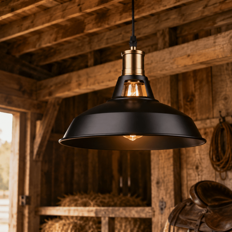 Lustre vintage grange Américaine (1)