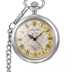 Montre à Gousset Américaine Rétro Argentée (1)