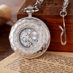 Montre à Gousset Américaine Rétro Argentée (2)