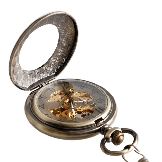 Montre à Gousset Vintage Automatique Bronze Vieilli (2)