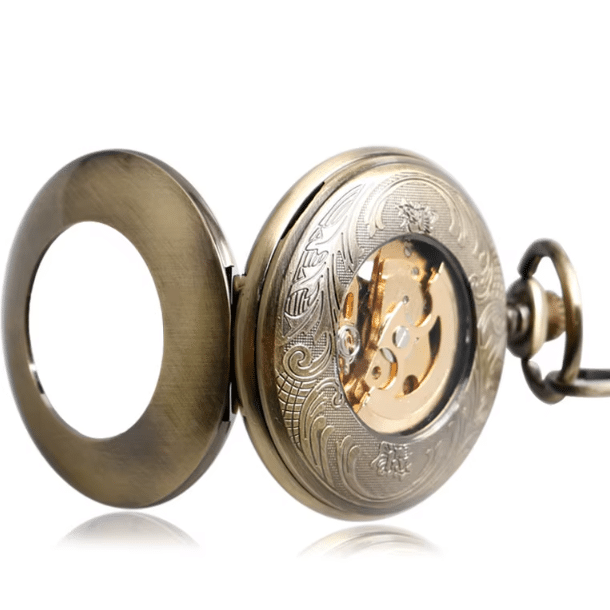 Montre à Gousset Vintage Automatique Bronze Vieilli (4)