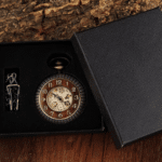Montre à Gousset automatique vintage bois et Engrenages (1)