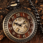 Montre à Gousset automatique vintage bois et Engrenages (3)