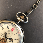 Montre à gousset automatique en acier inoxydable style western (5)
