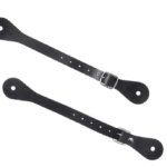 Paire d’éperons western inox et cuivre avec sangles (3)