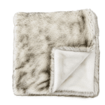 Plaid blanc fausse fourrure Loup (1)