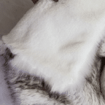 Plaid blanc fausse fourrure Loup (4)