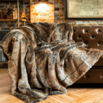 Plaid fausse fourrure ours brun (2)