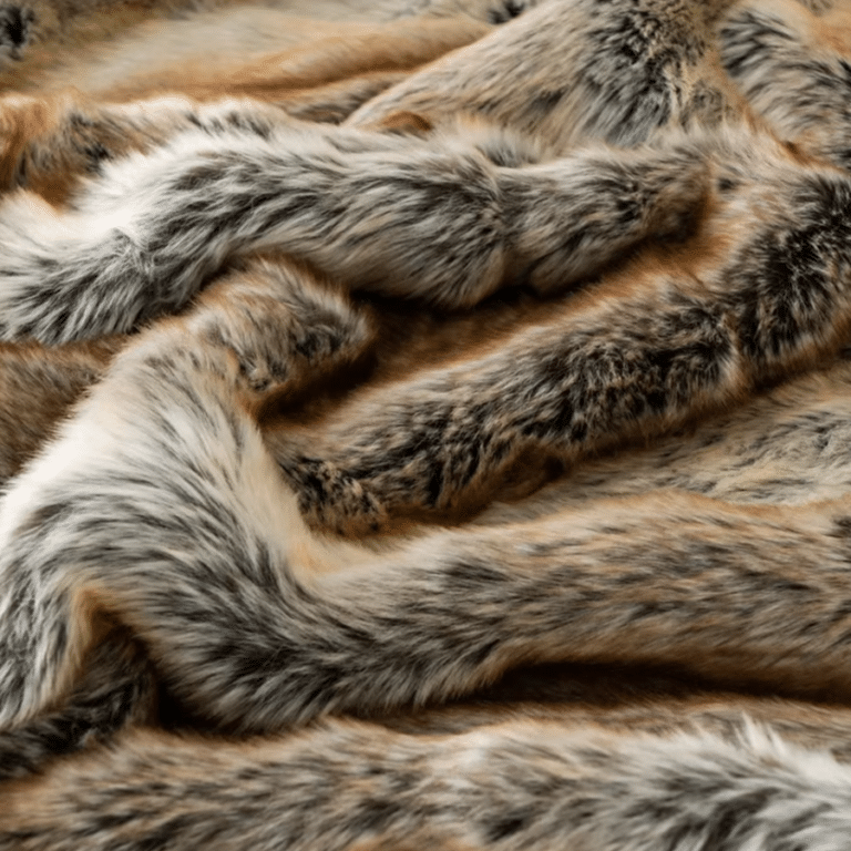 Plaid fausse fourrure ours brun (5)