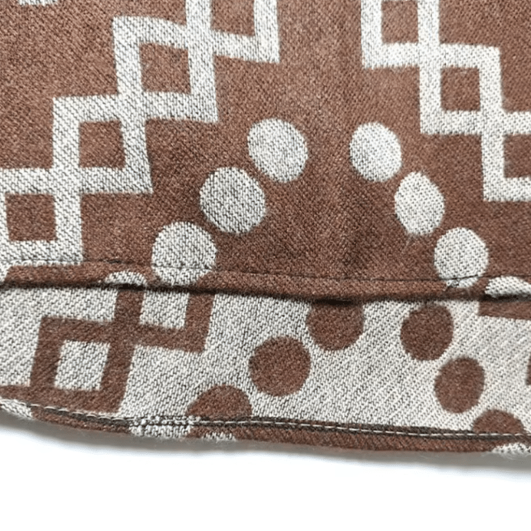 Poncho cowboy western marron à motifs ethniques (3)