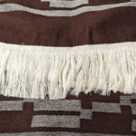 Poncho cowboy western marron à motifs ethniques (5)