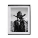 Tableau vintage chasseur de primes noir et blanc (2)