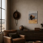 Toile Déco Bison Américain Style Western (1)