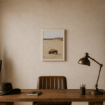 Toile Far Ouest bison sauvage faune minimaliste (2)