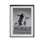 Toile western cinéma noir et blanc revolver bandit