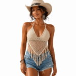 Top crochet franges bohème (2)