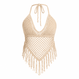 Top crochet franges bohème