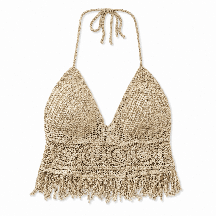 Top crochet franges western femme (1)