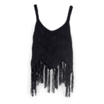 Top macramé noir à franges (1)