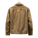 Veste western femme vintage en toile brune (2)