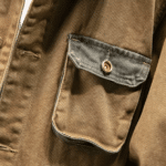 Veste western femme vintage en toile brune (5)