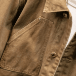 Veste western femme vintage en toile brune (6)