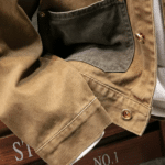 Veste western femme vintage en toile brune (8)