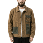 Veste western homme vintage en toile brune (10)