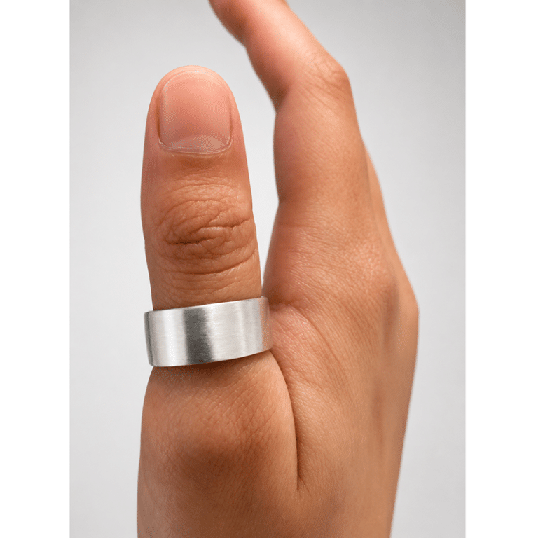 Bague cowboy argent 925 brossé minimaliste (2)