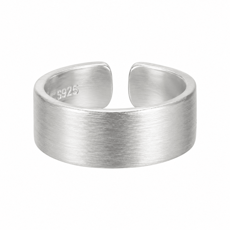 Bague cowboy argent 925 brossé minimaliste (3)