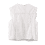 Blouse femme blanche sans manches à dentelle style western bohème (2)